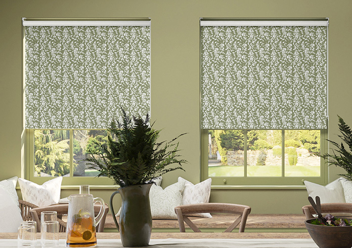 Hanging Greenery, Olive - Twist&Fit Roller Blind - Image 3